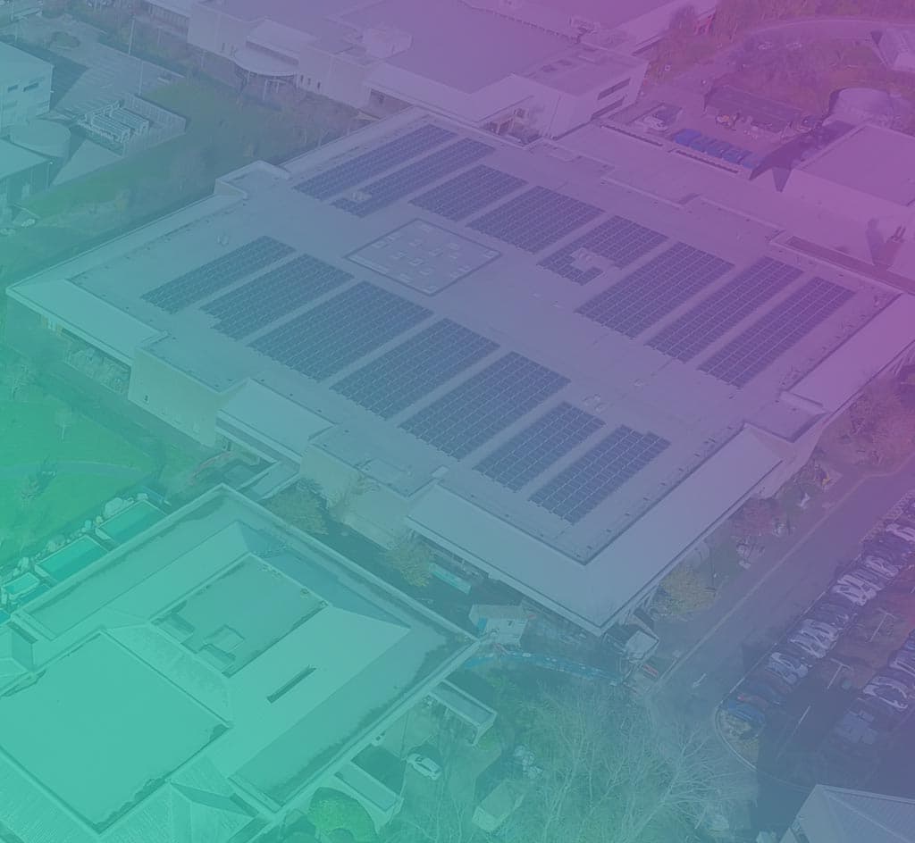 solar power plant on the roof of the building